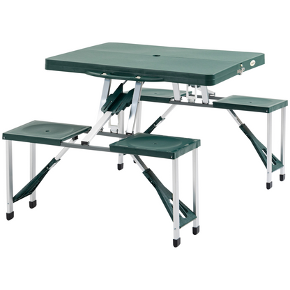 Folding Picnic Table and Bench Set- Green