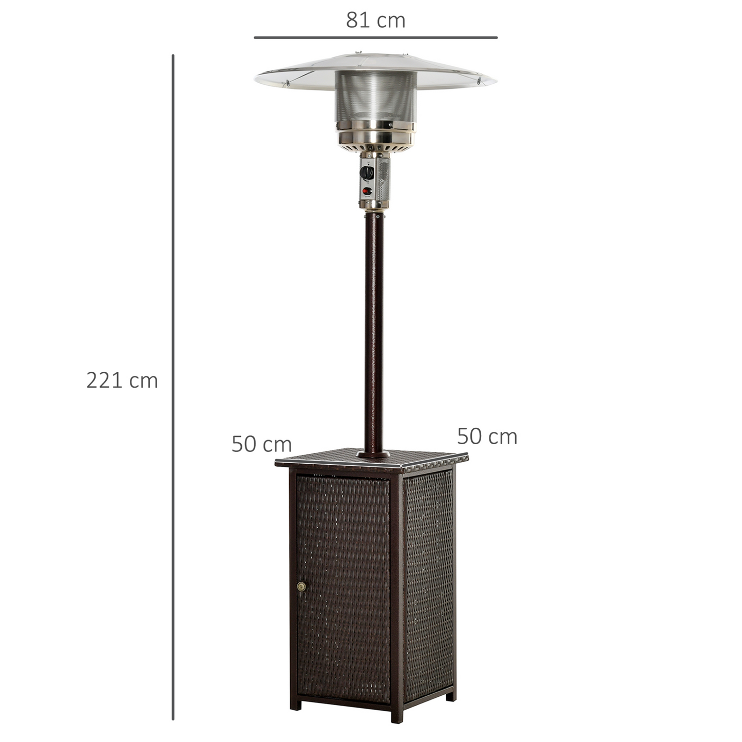 Freestanding 12KW Patio Gas Heater