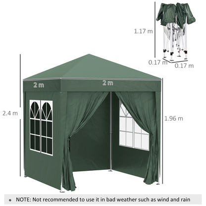 Garden Pop Up Gazebo with removable walls | Jscapes