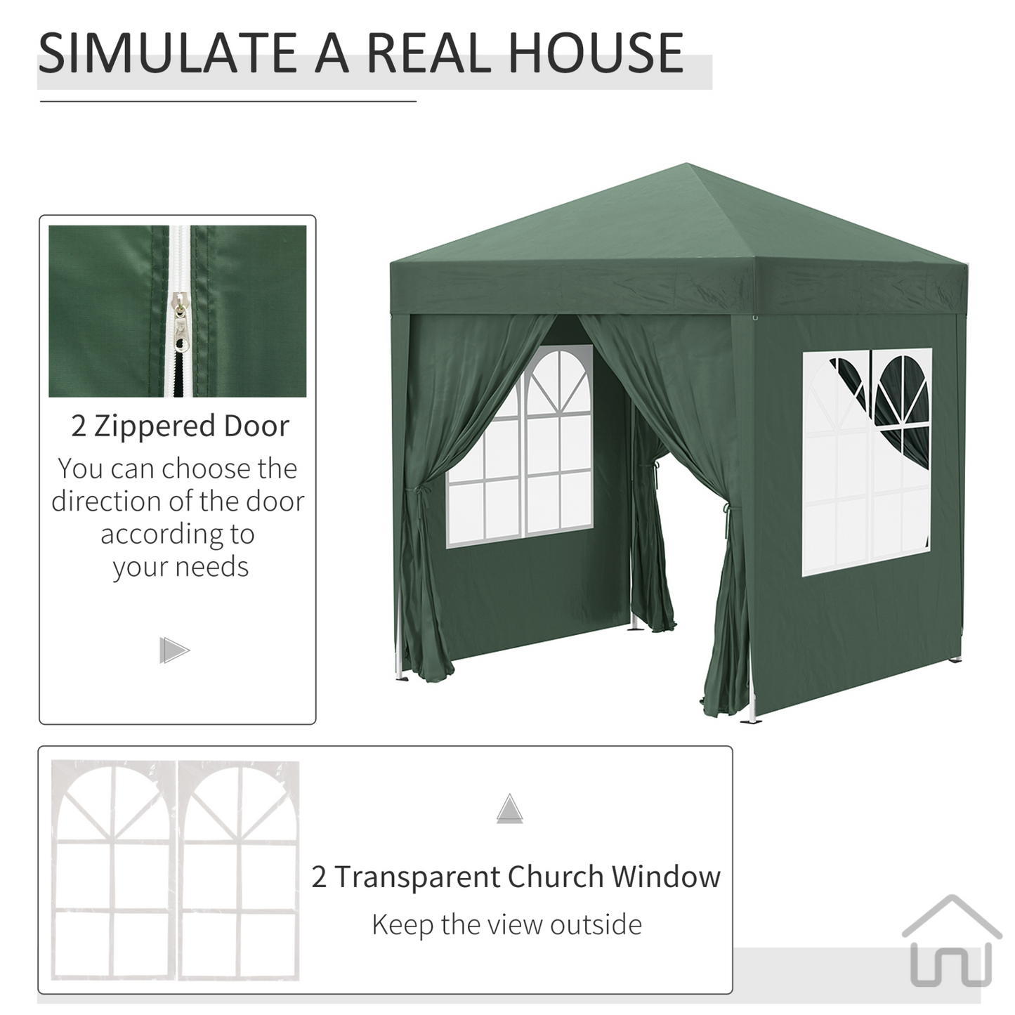 Garden Pop Up Gazebo with removable walls | Jscapes