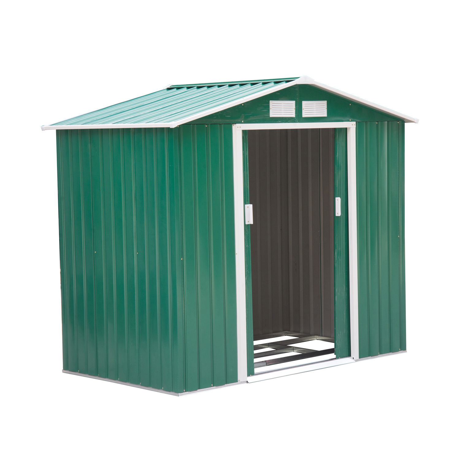 7ft x 4ft Lockable Garden Shed Green