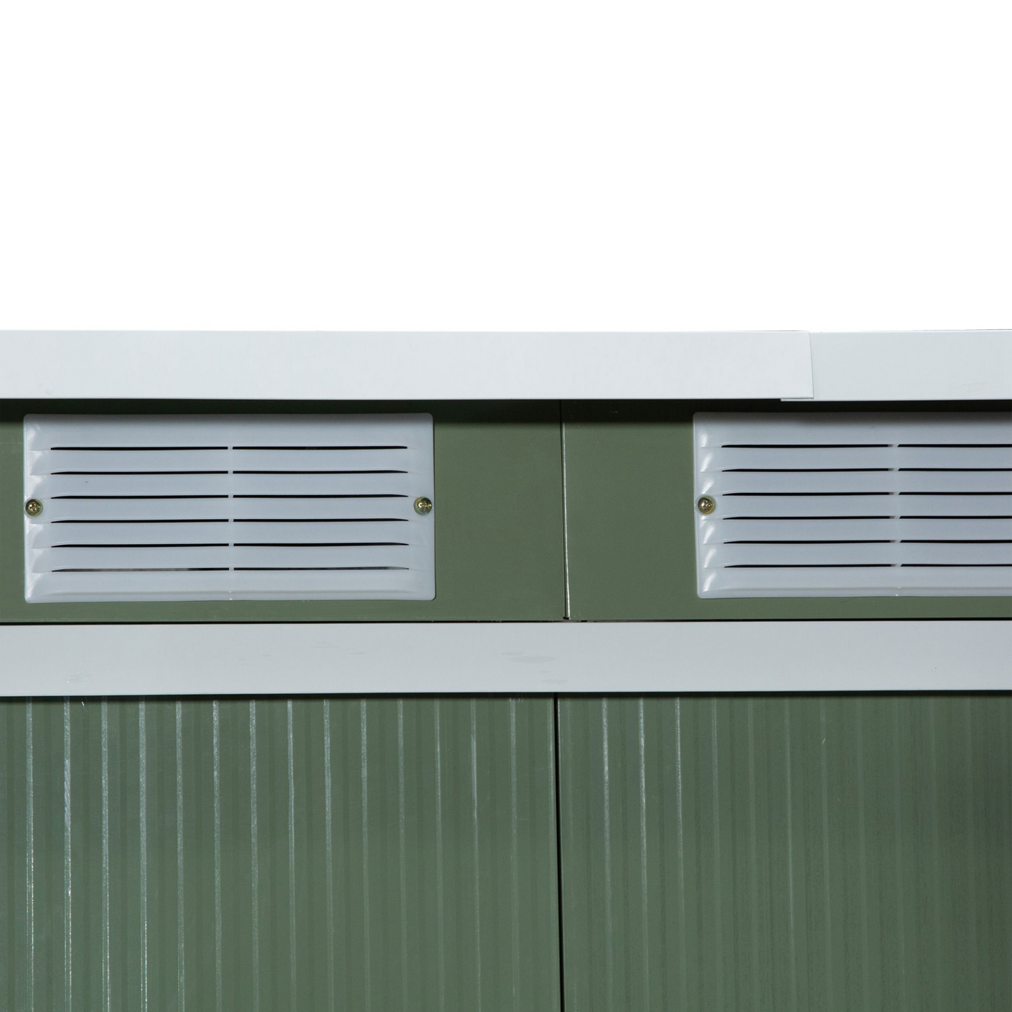 9ft x 4ft Corrugated Garden Metal Storage Shed Light Green