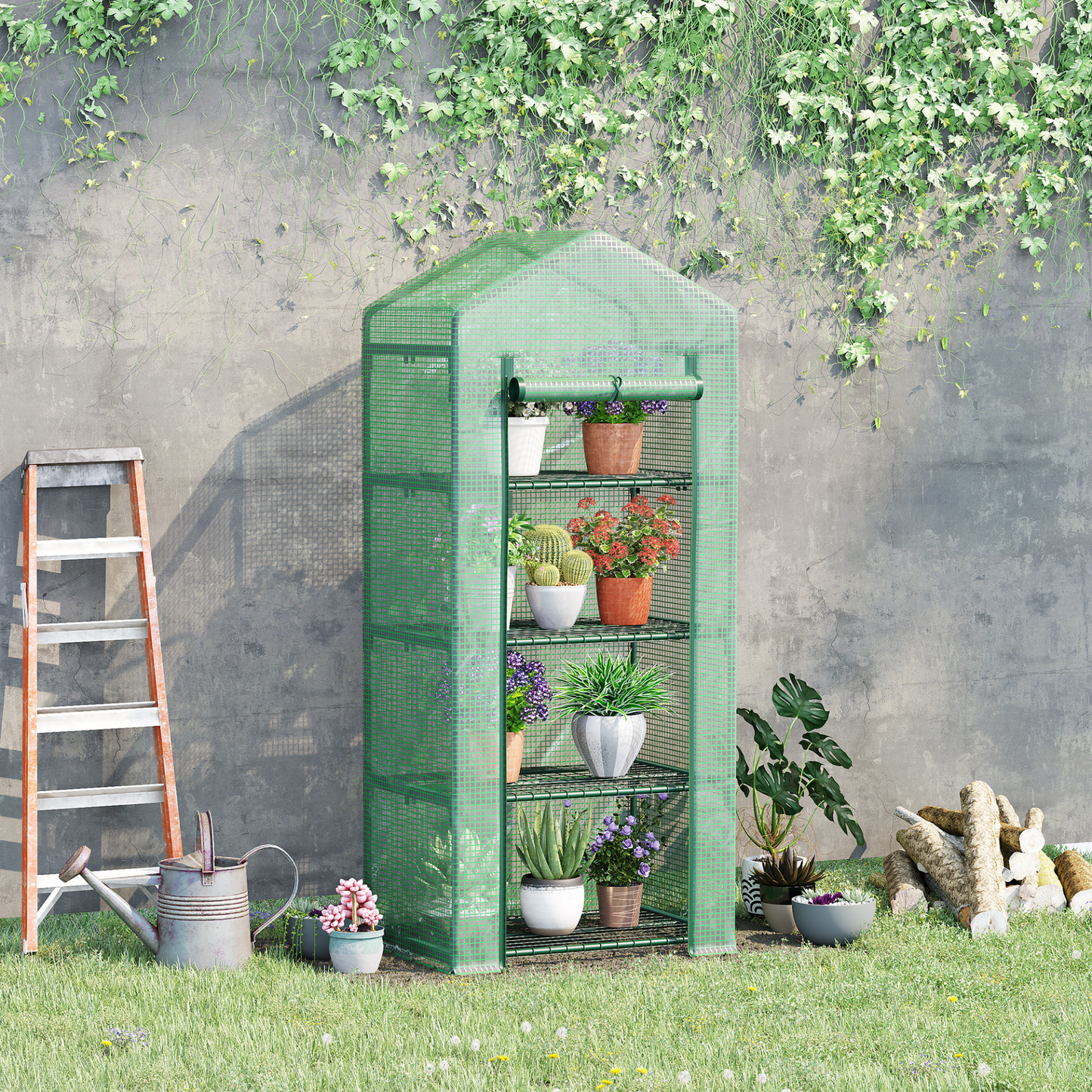 4 Tier Mini Greenhouse 70 x 50 x 160 cm