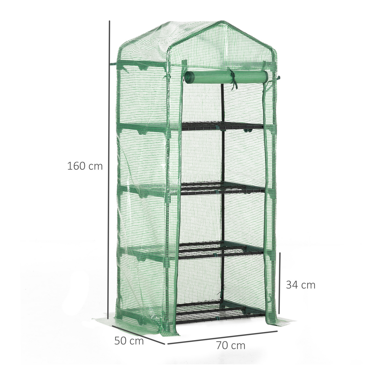 4 Tier Mini Greenhouse 70 x 50 x 160 cm