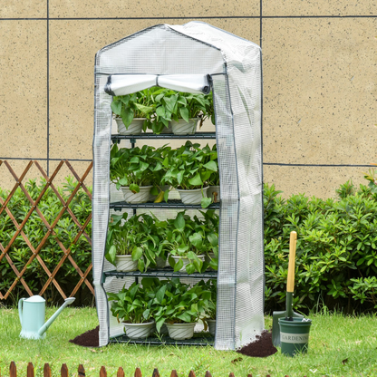 4 Tiers Mini Portable Greenhouse 160H x 70L x 50Wcm