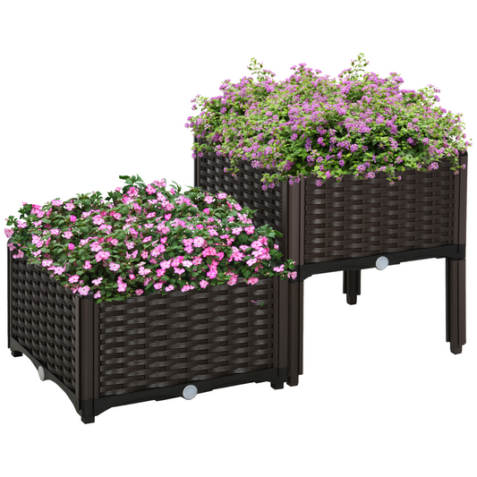 Set of 2 26L Garden Raised Bed