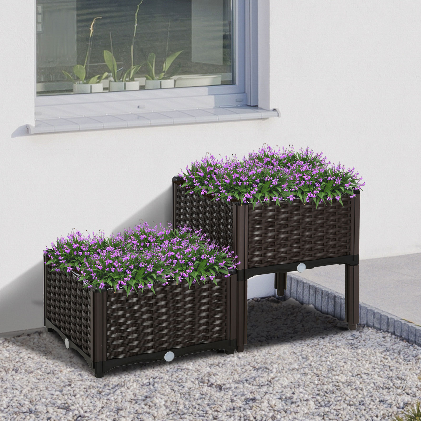 Set of 2 26L Garden Raised Bed