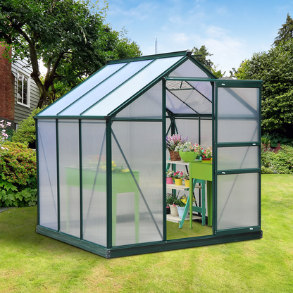 Large Walk-In Green House with Slide Door (6 x 6ft)