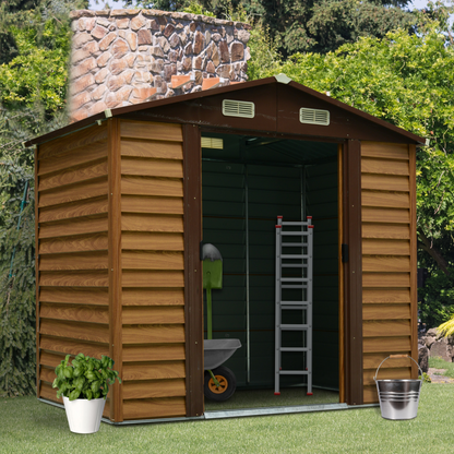 8ft x 6ft  Outdoor Metal Garden Shed