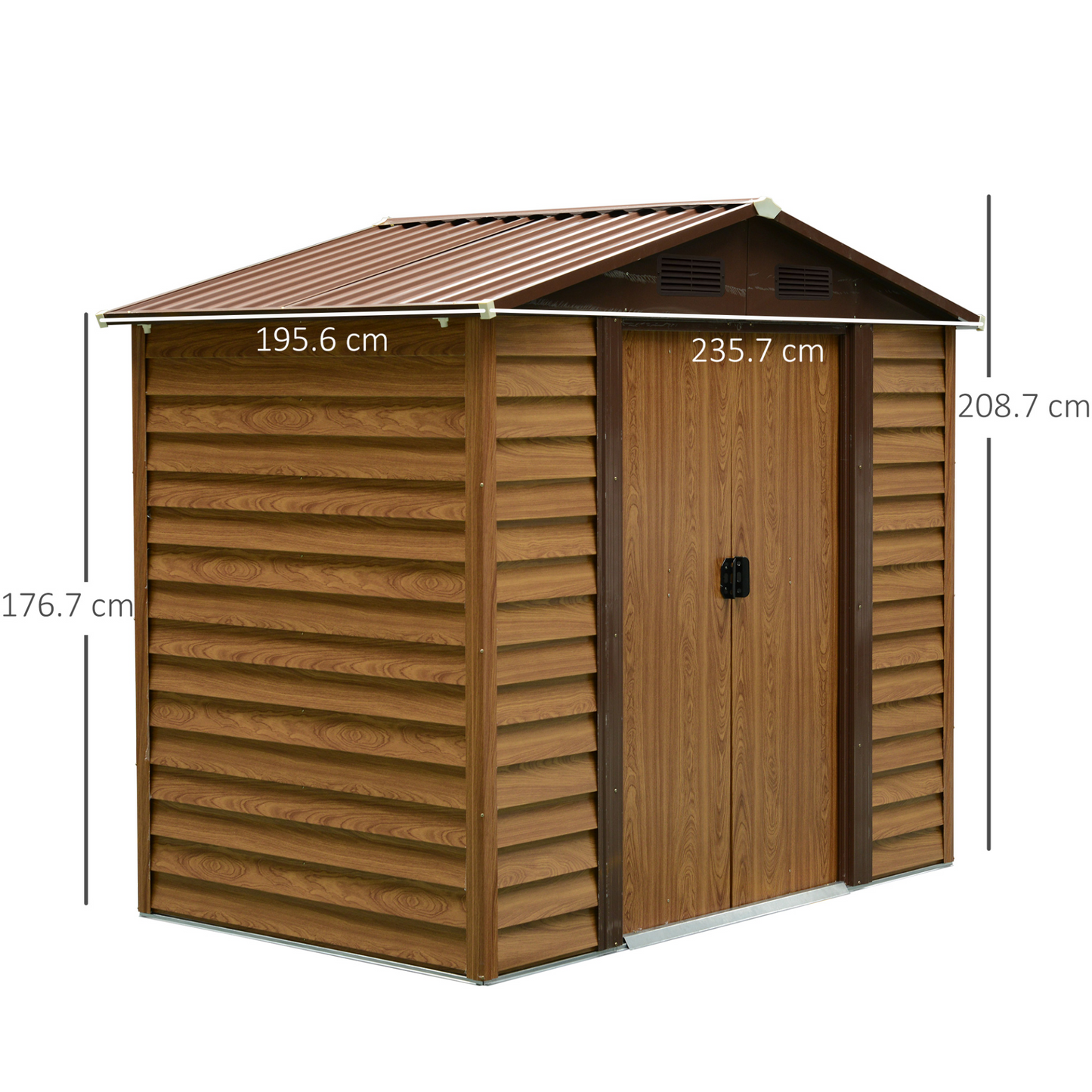 8ft x 6ft  Outdoor Metal Garden Shed