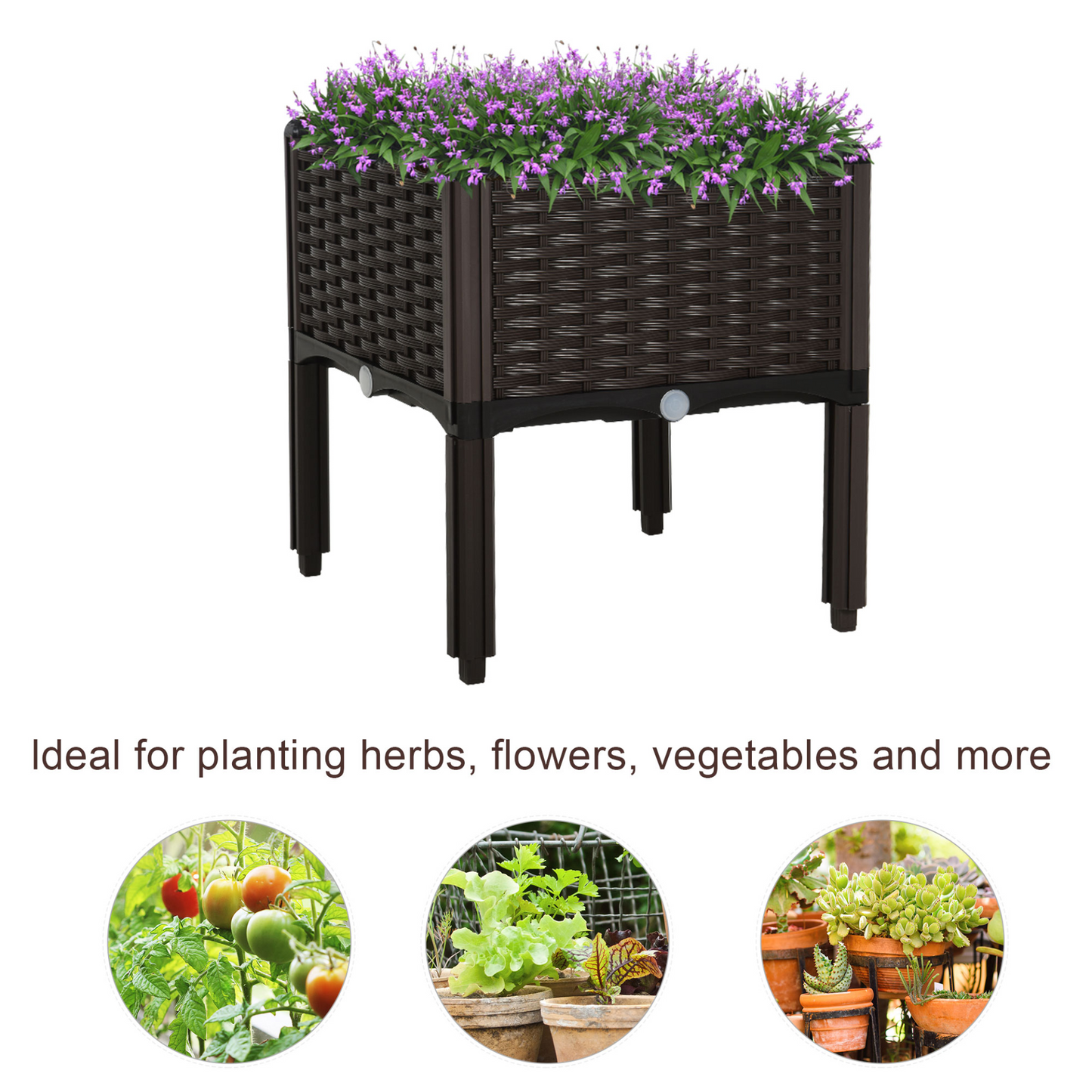 Garden Raised Bed 26L-Brown