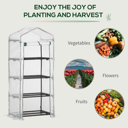 4 Tier Mini Greenhouse 70 x 50 x 160 cm