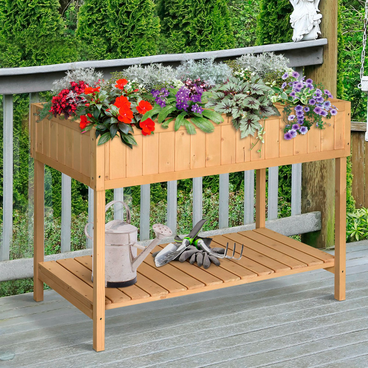 Wooden Herb Planter Raised Bed