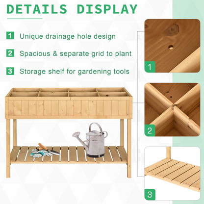 Wooden Herb Planter Raised Bed