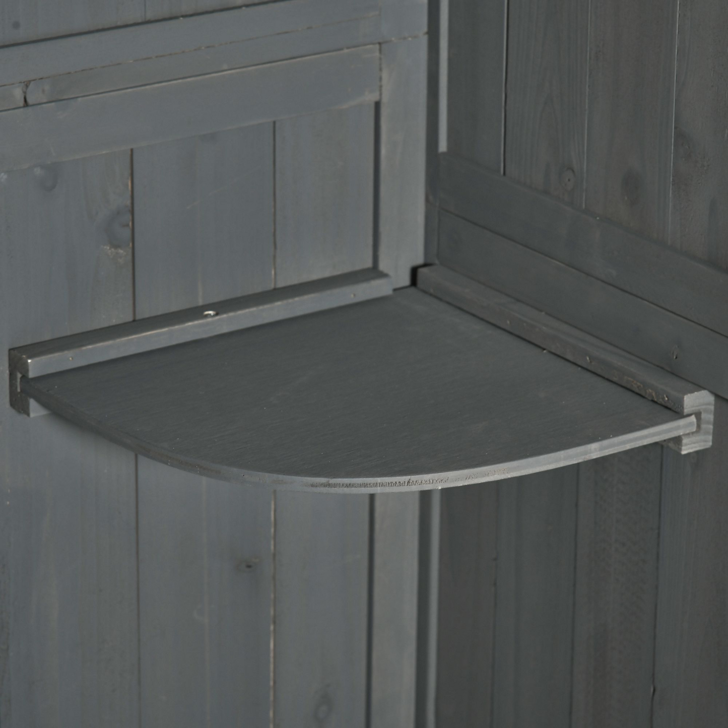 Grey Garden Shed With 3 Shelves 77 x 54.2 x 179cm