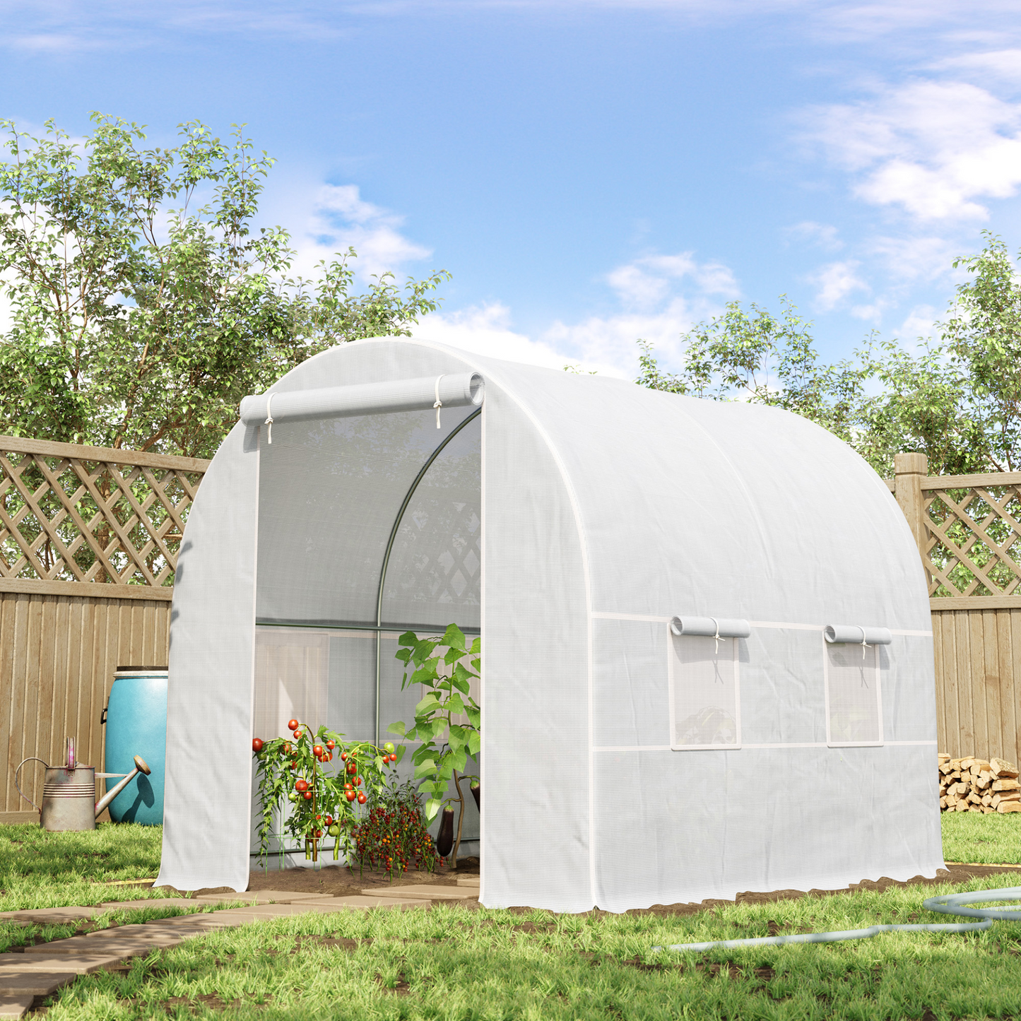 Large Galvanised Outdoor Poly Tunnel-  2.5 x 2 x 2 m