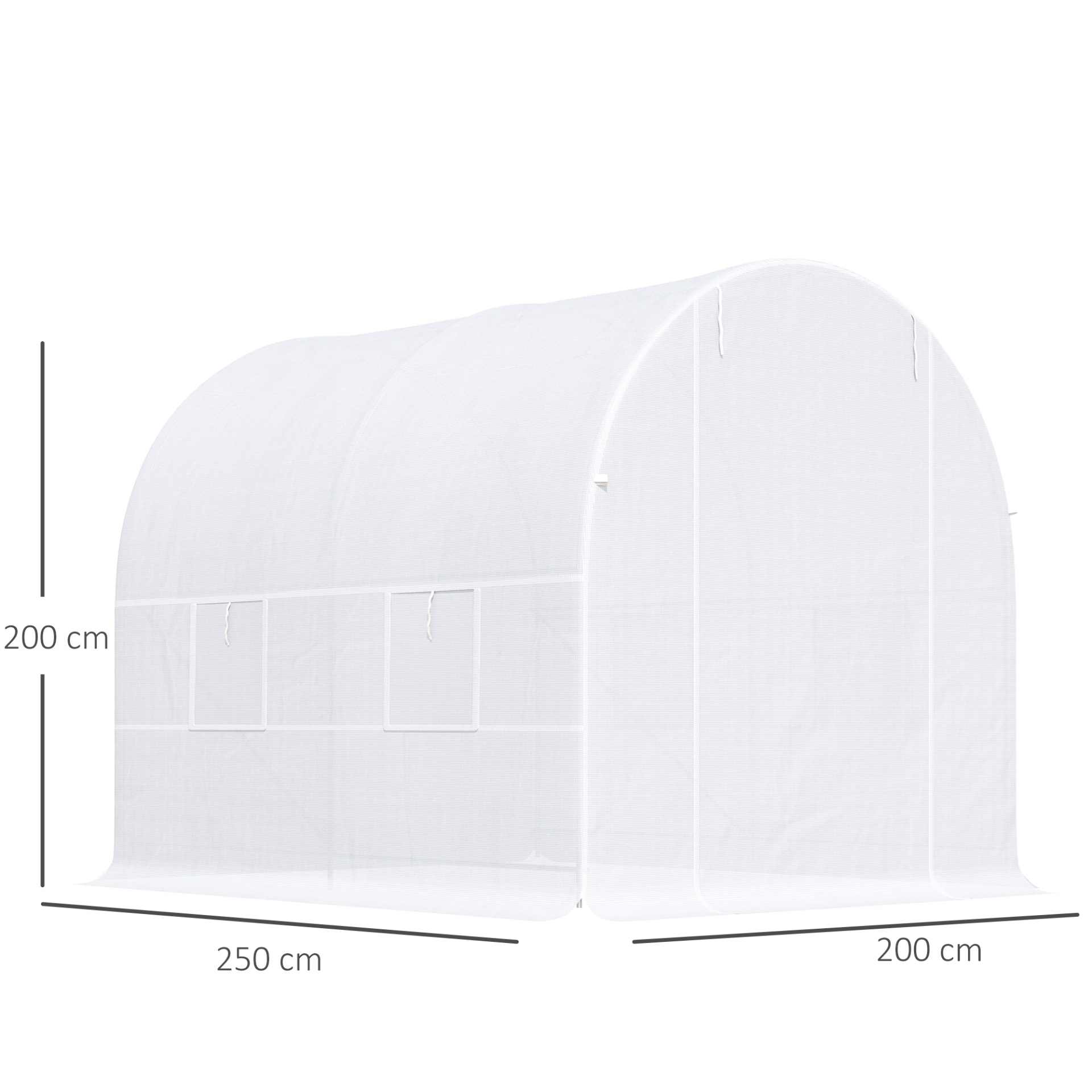 Large Galvanised Outdoor Poly Tunnel-  2.5 x 2 x 2 m