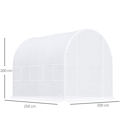 Large Galvanised Outdoor Poly Tunnel-  2.5 x 2 x 2 m