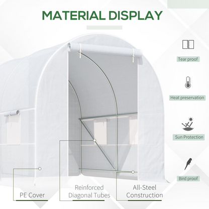 Large Galvanised Outdoor Poly Tunnel-  2.5 x 2 x 2 m