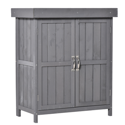 Grey Outdoor Garden Storage Shed  74 x 43 x 88cm