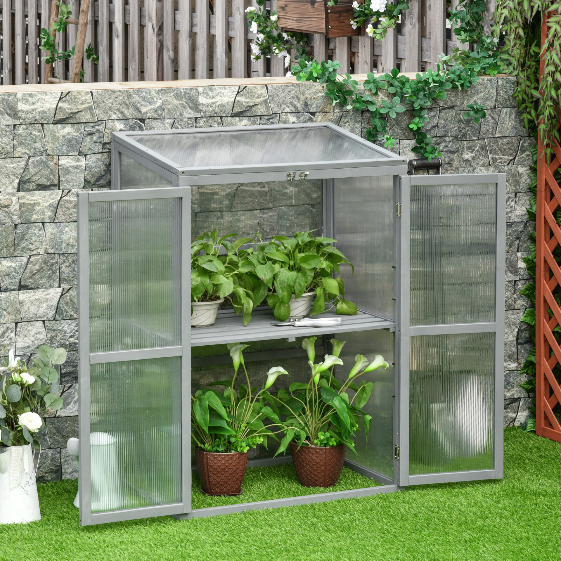 Wooden Cold Frame Grow House- 76 x 47 x 110cm