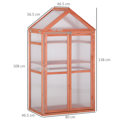 Polycarbonate Grow House 80 x 47 x 138cm