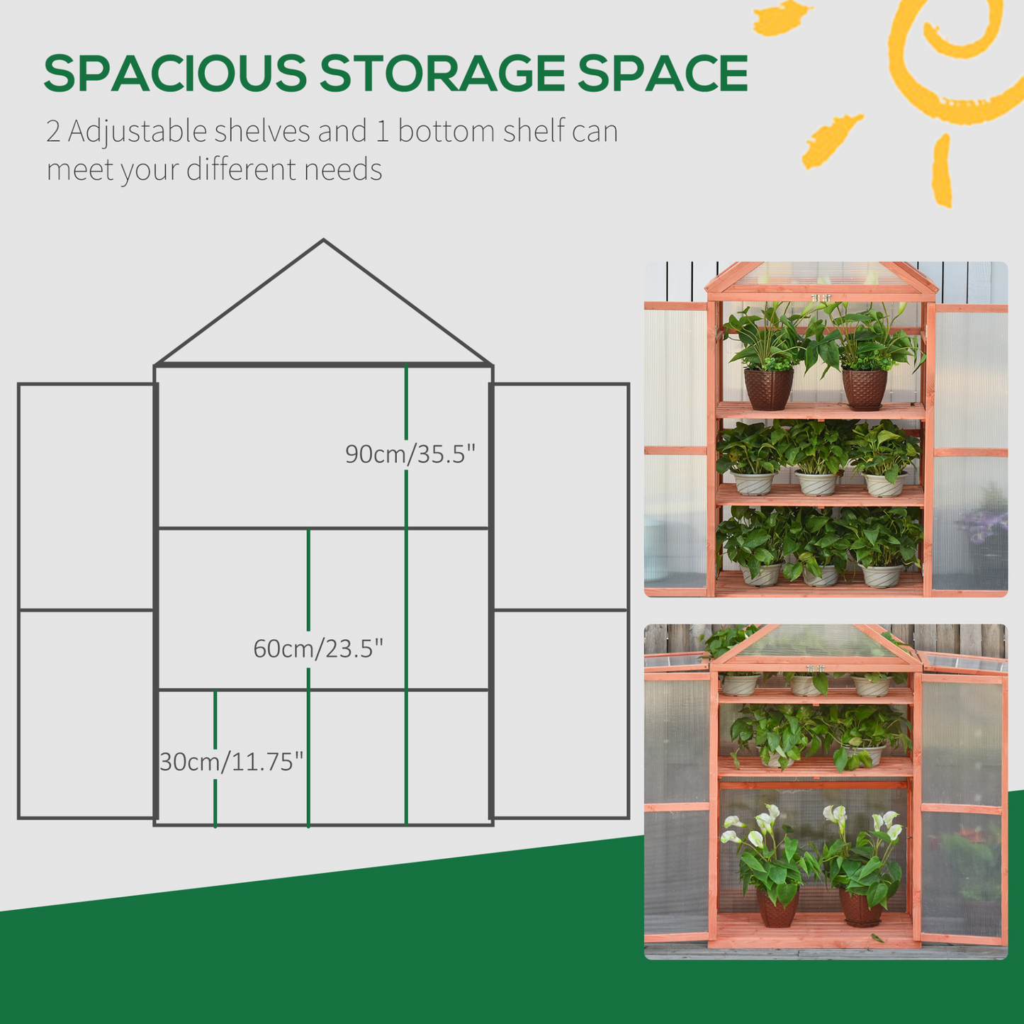 Polycarbonate Grow House 80 x 47 x 138cm