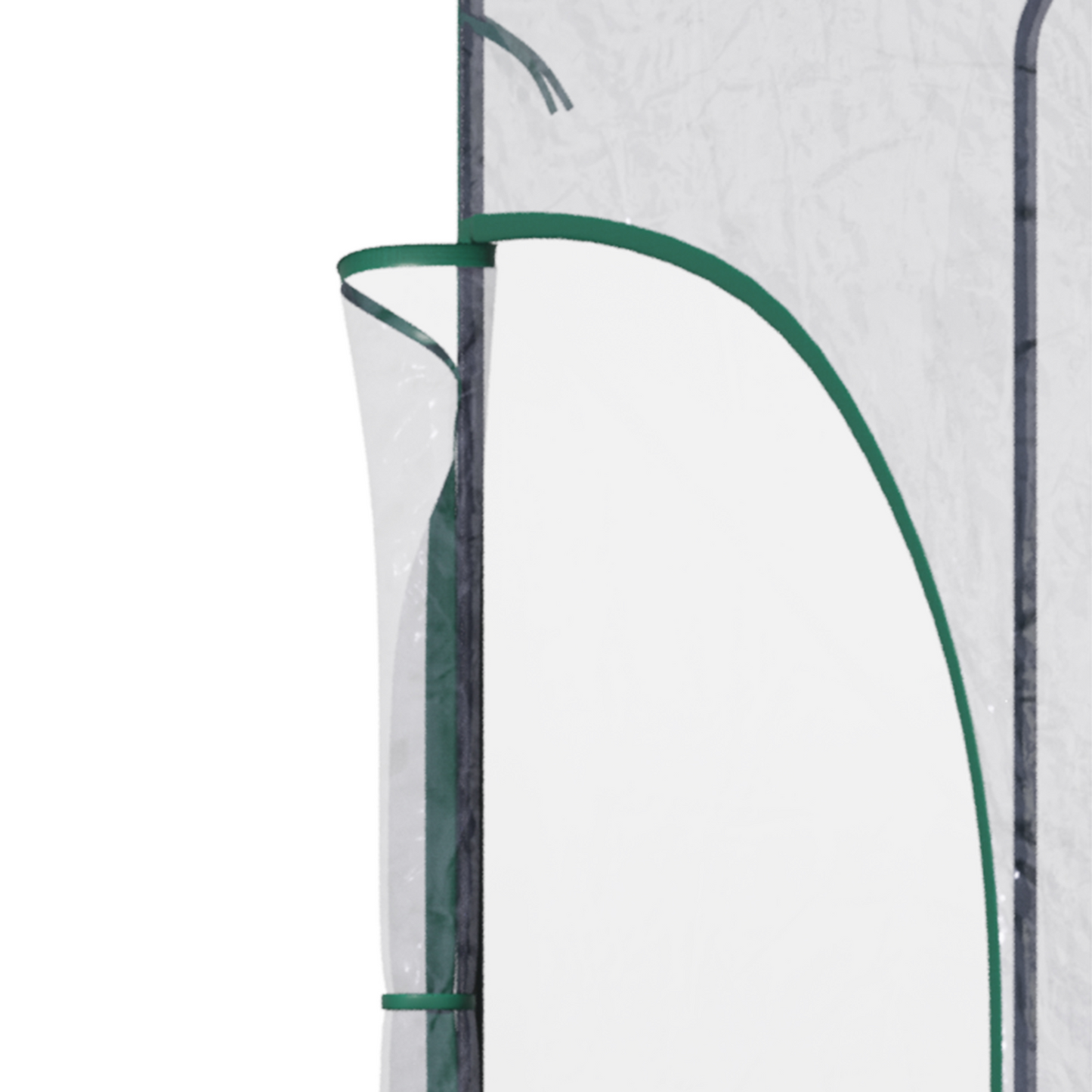 Outdoor Walk-In Lean to Wall Tunnel Greenhouse 214cm x 118cm x 212cm