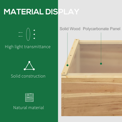  Wooden Cold Frame Grow House- 100 x 50 x 36 cm