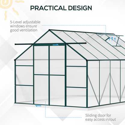 Aluminium Greenhouse  8 x 12ft