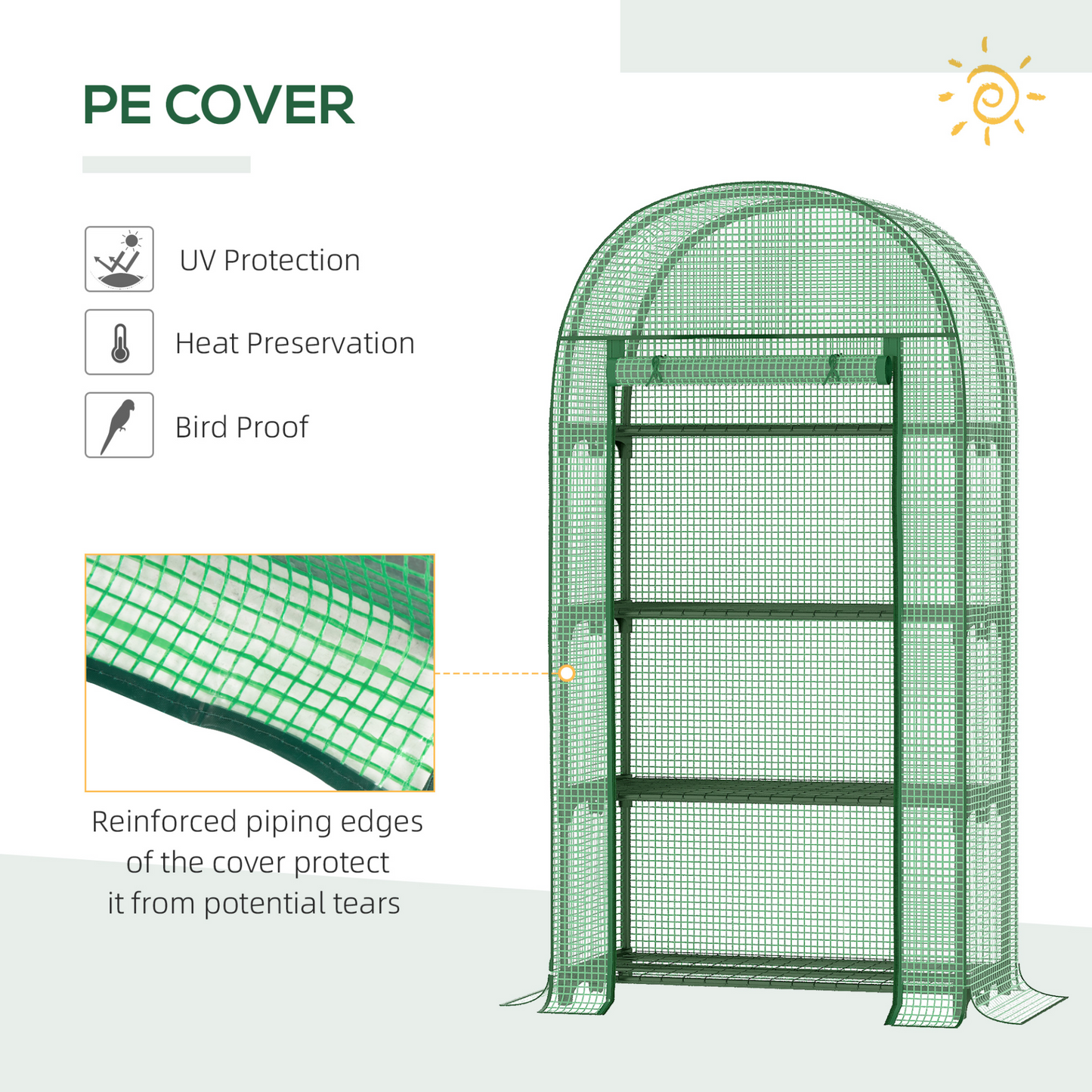 Mini Greenhouse for Outdoor 80 x 49 x 160cm