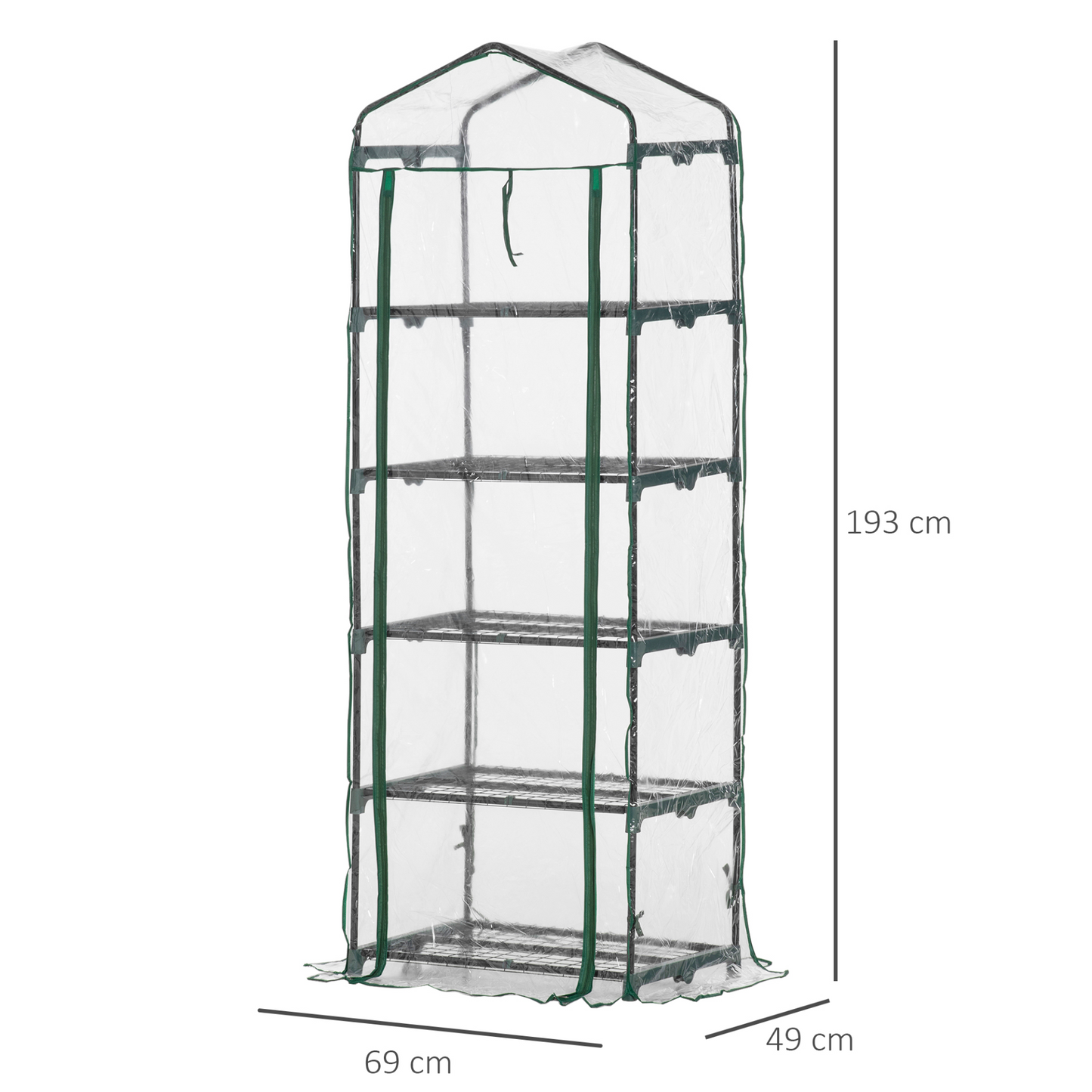 5 Tier Greenhouse 69 x 49 x 193cm