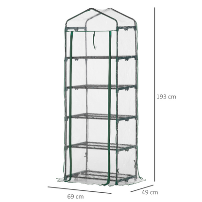 5 Tier Greenhouse 69 x 49 x 193cm