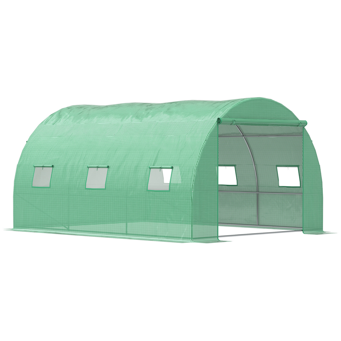 Walk in Polytunnel Greenhouse with Windows and Doors (4 x 3M)