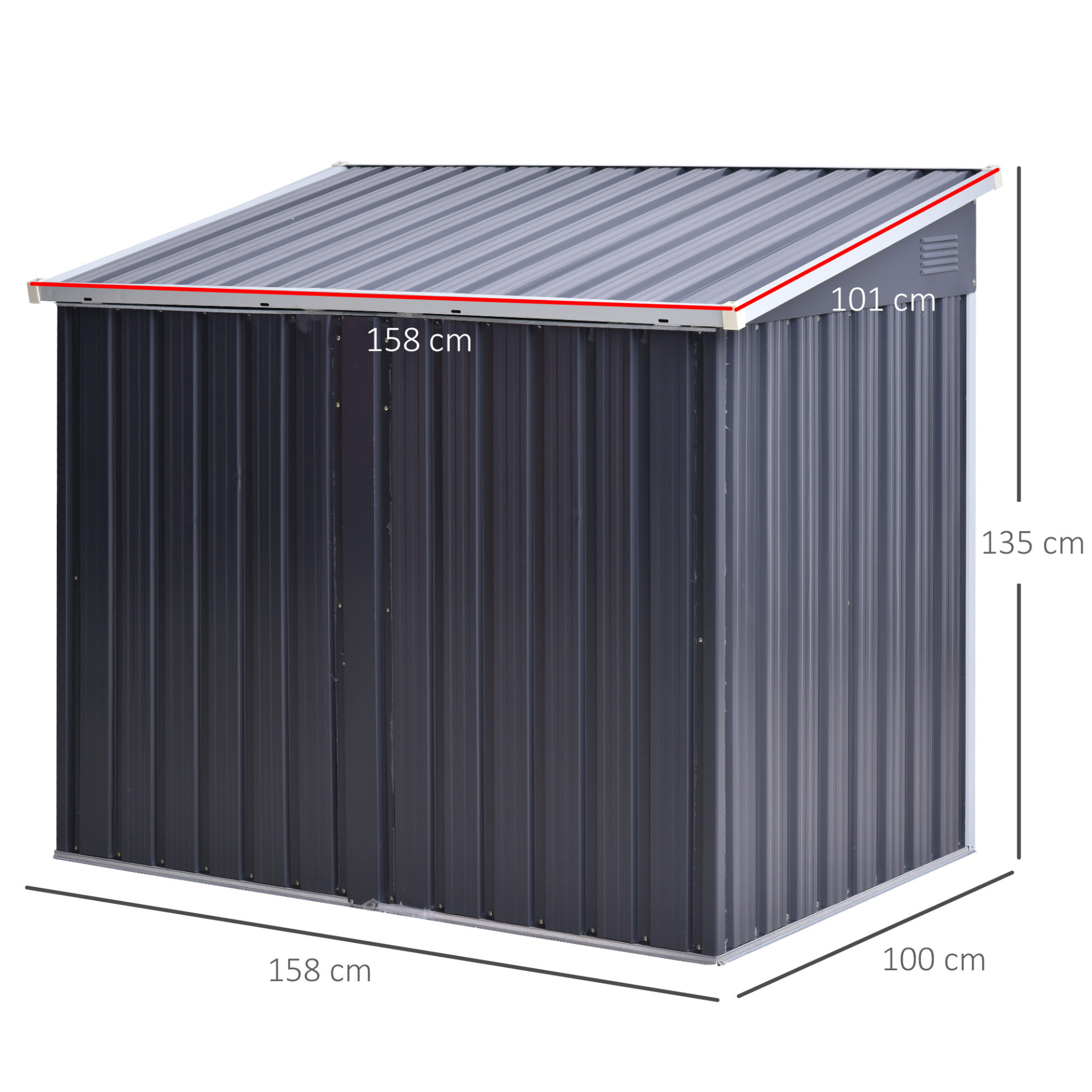 2-Bin Rubbish Storage Shed