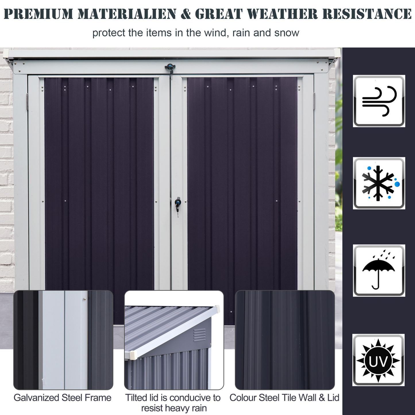 2-Bin Rubbish Storage Shed