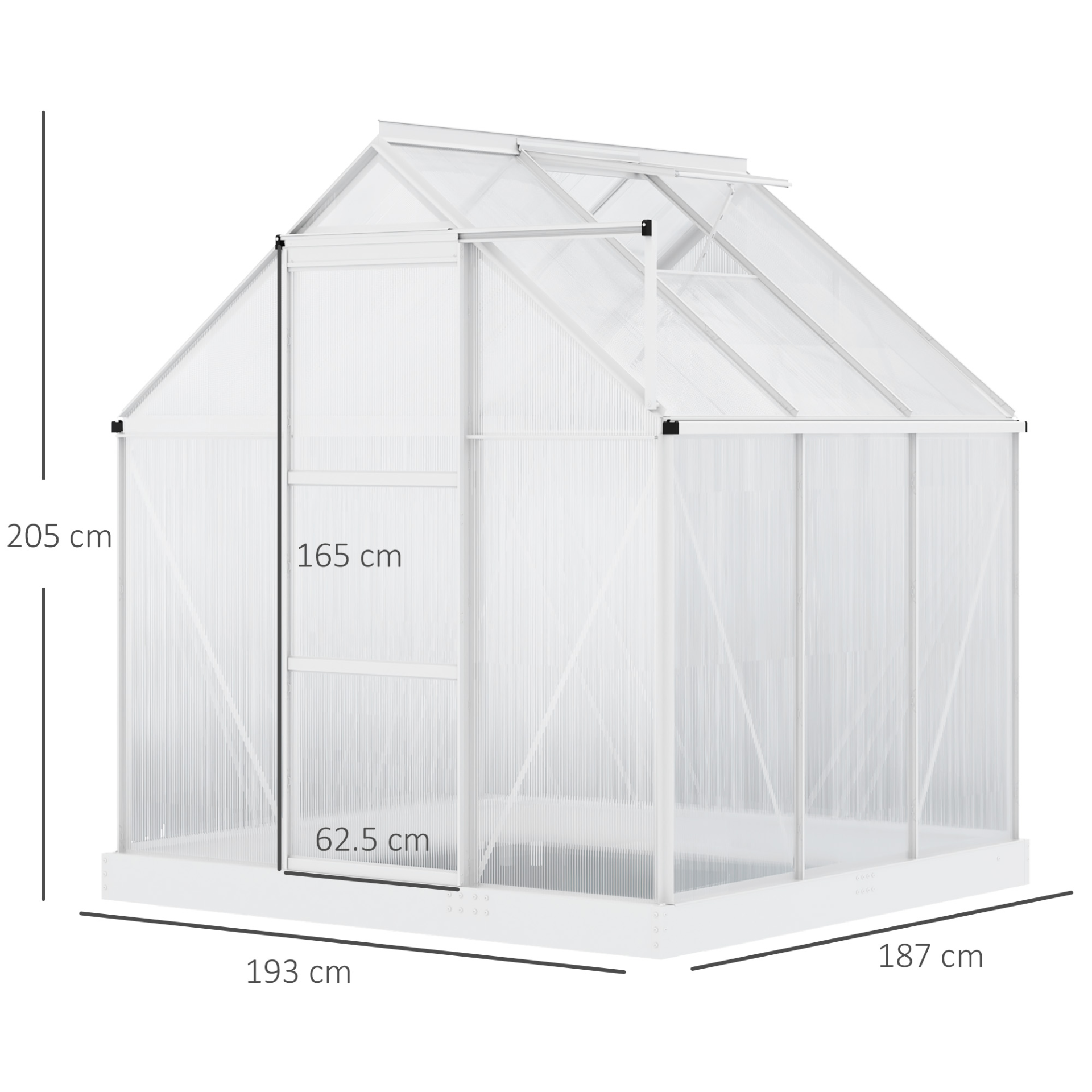 6 x 6 FT Walk-In Greenhouse 3.6㎡