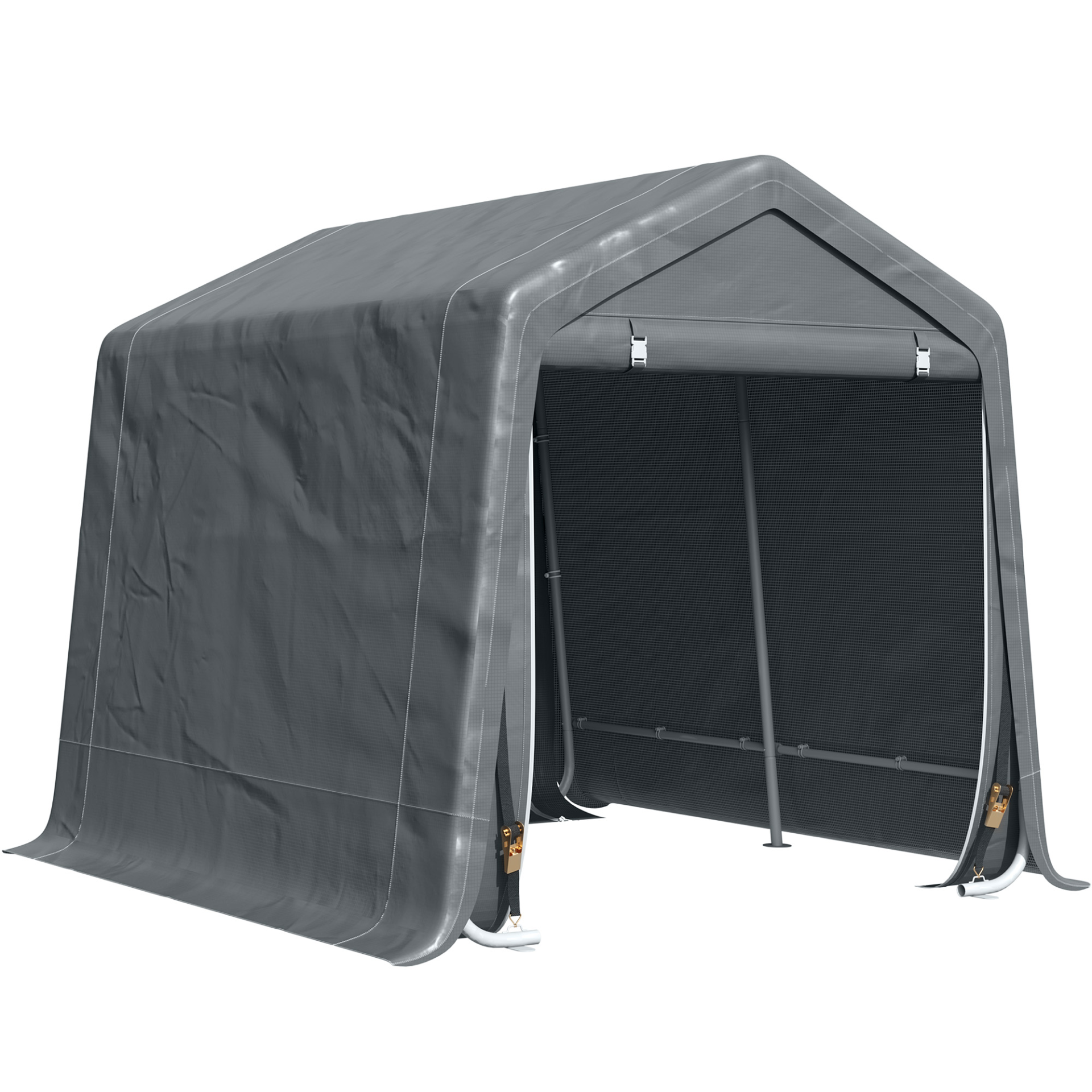 Garden Storage Shelter with Double Zipper Doors