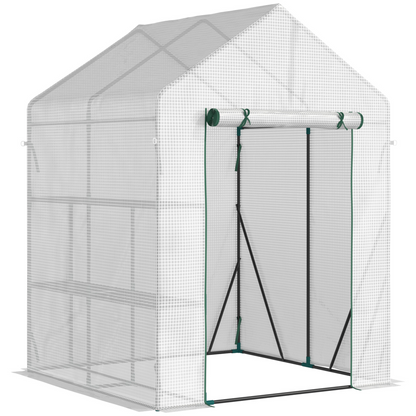 Outsunny Plant Grow House with 2 Tier Shelf