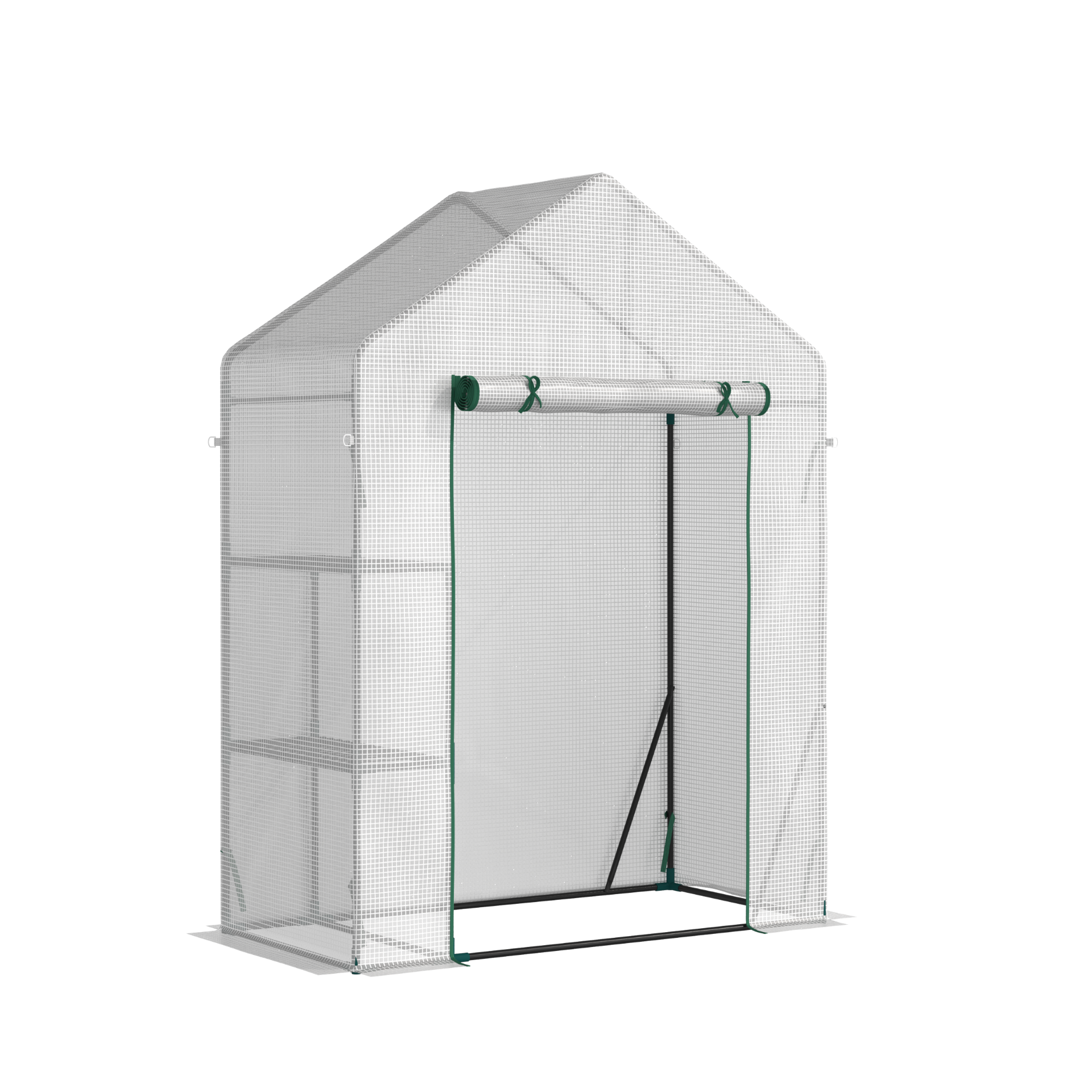 Greenhouse with 2 Tier Shelf 143 x 73 x 195cm