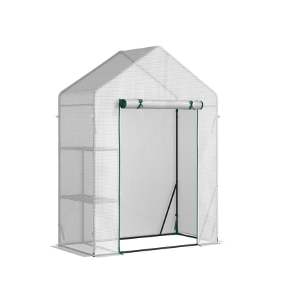 Greenhouse with 2 Tier Shelf 143 x 73 x 195cm