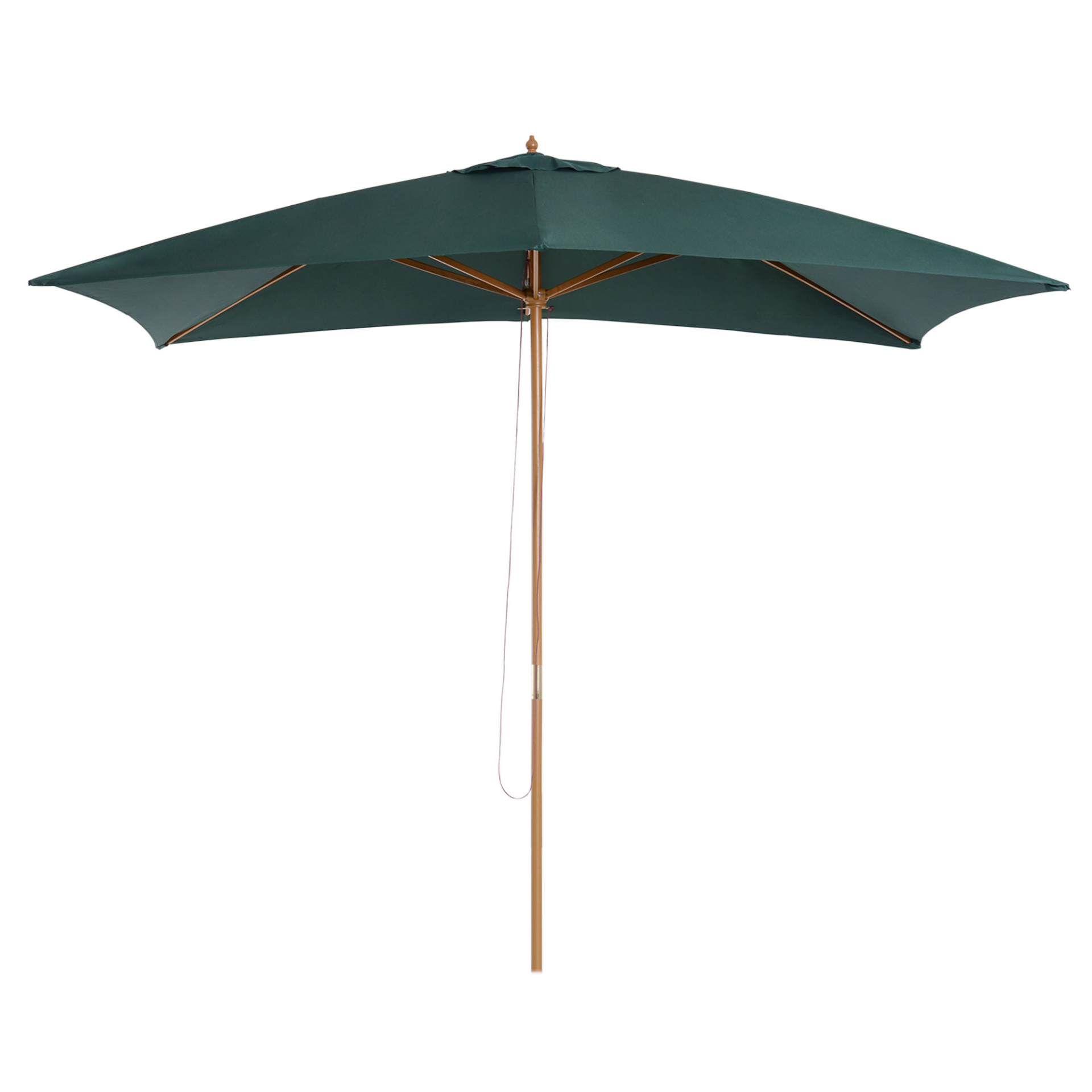 Green Wooden Garden Parasol