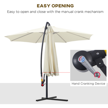 Beige Garden Cantilever Parasol