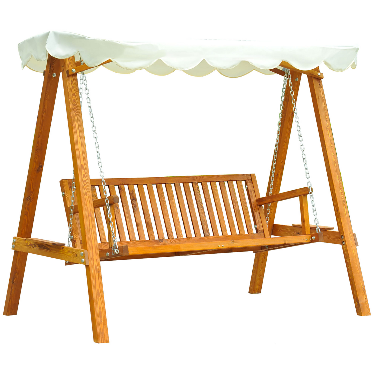 3 Seater Wooden Garden Swing Chair