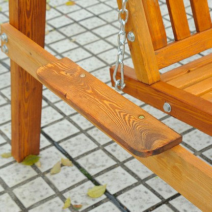 2 Seater Garden Swing Seat With Cream White Roof