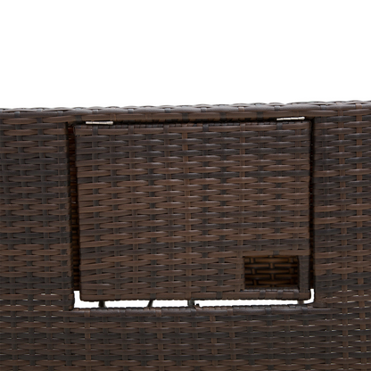  2 Seater Brown Garden Rattan Sun Lounge