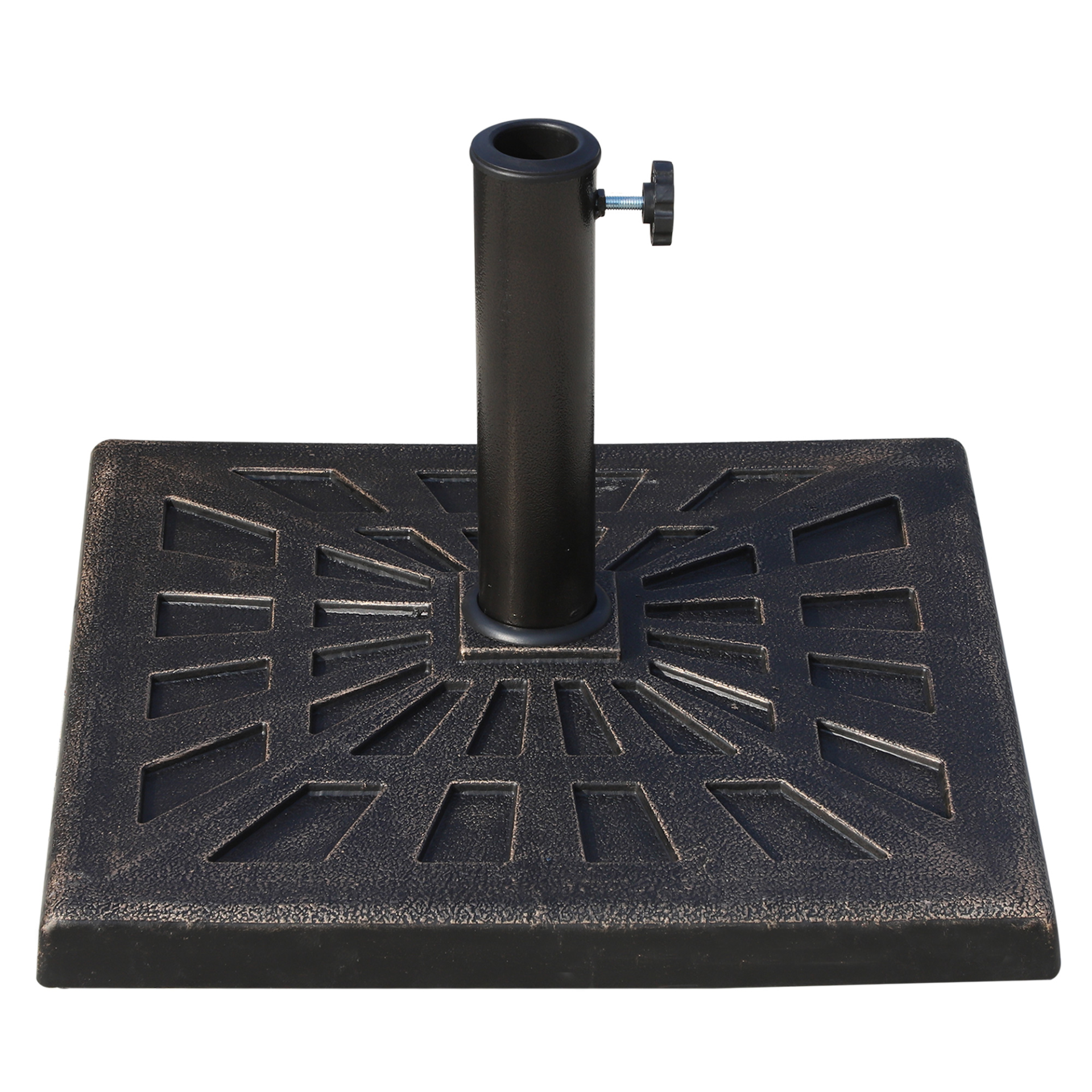 Bronze Square Umbrella Stand Base