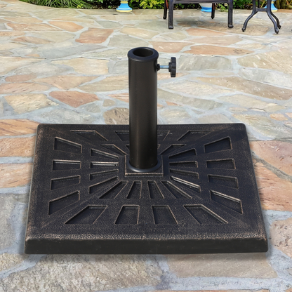 Bronze Square Umbrella Stand Base