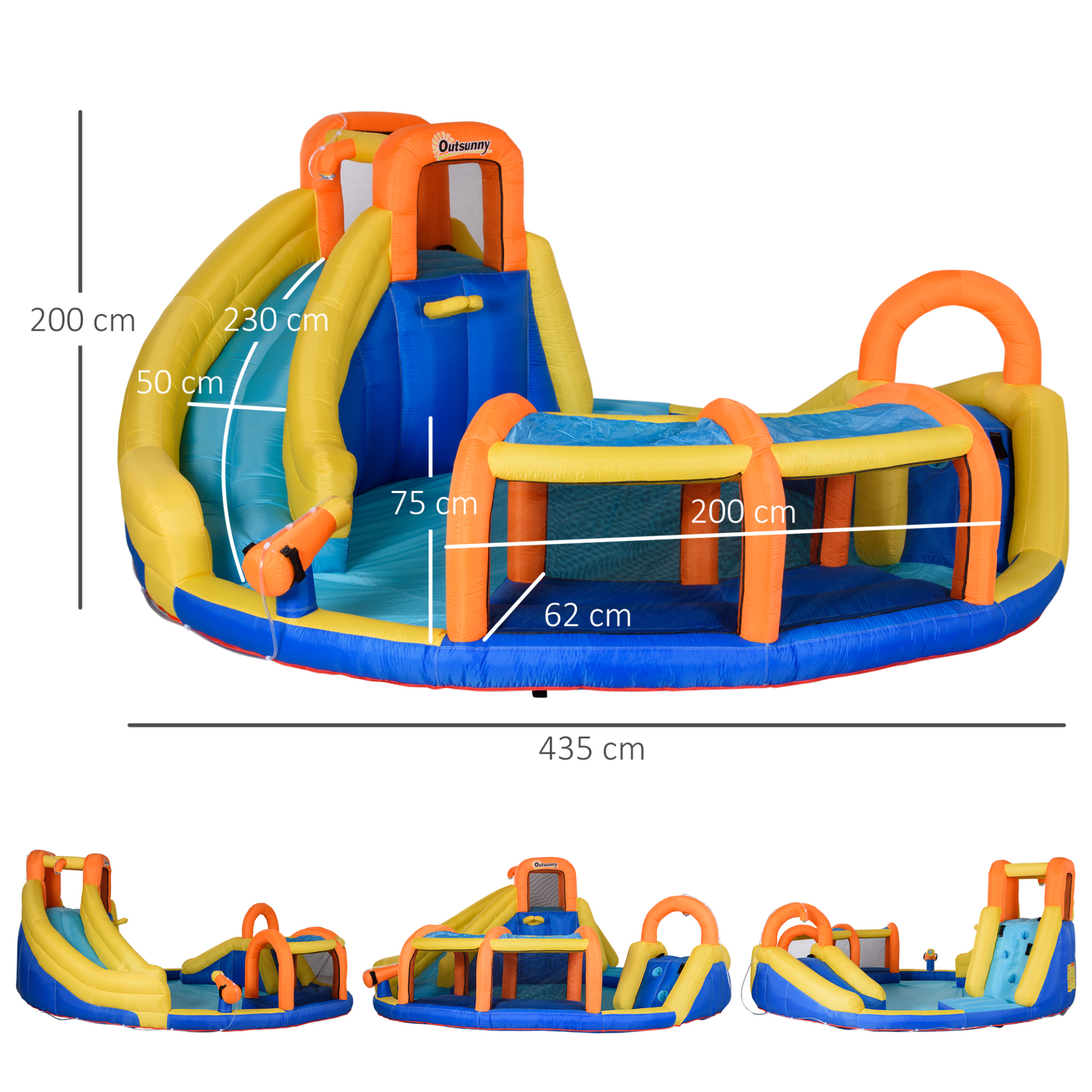 6 in 1 Kids Bouncy Castle 4.35 x 4.35 x 2m