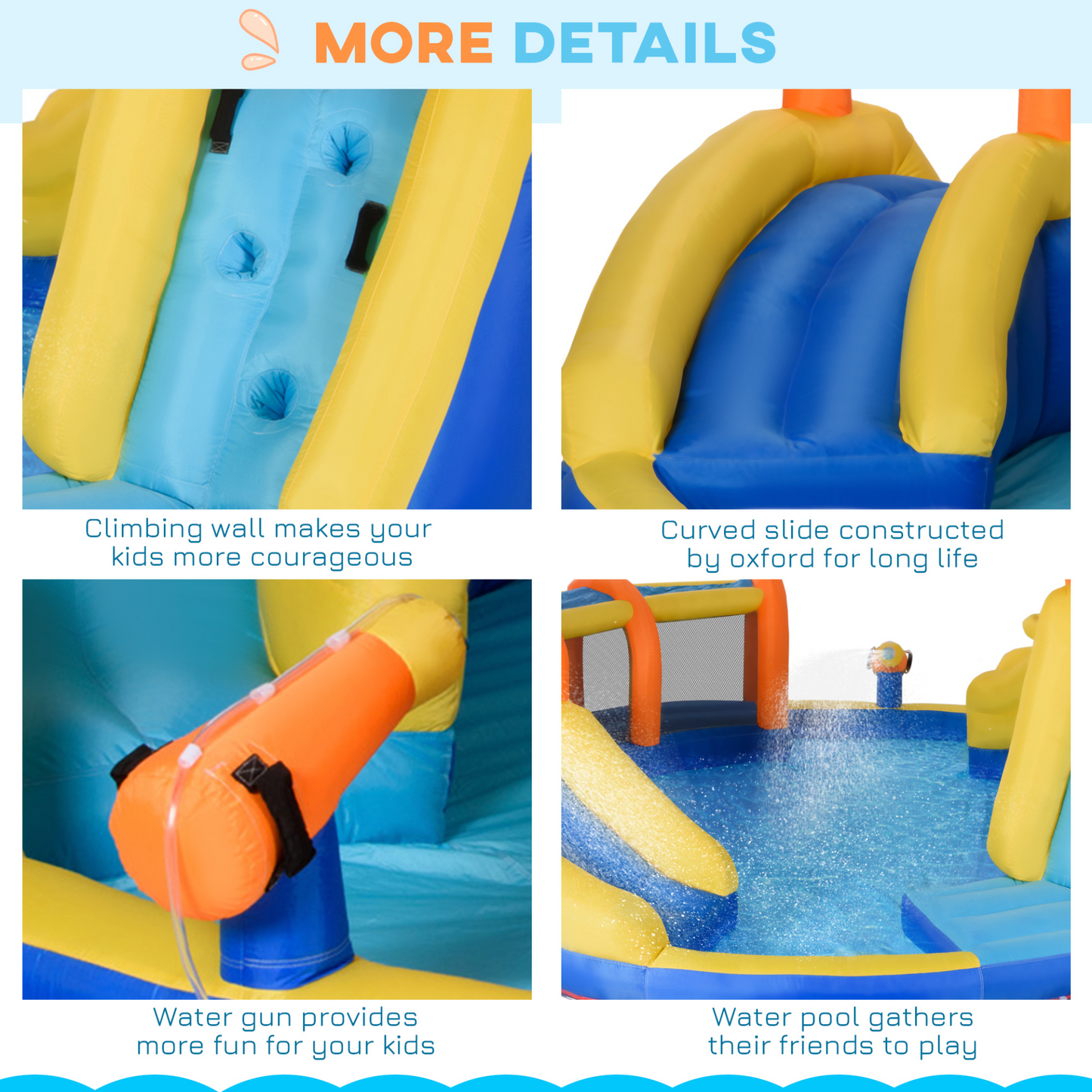 6 in 1 Kids Bouncy Castle 4.35 x 4.35 x 2m